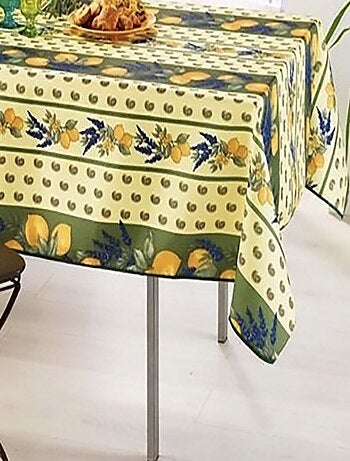 Nappes Provençales Polyester Citron PROMO LINGE