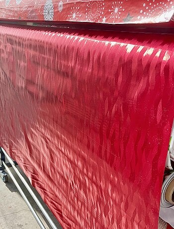 Nappes Toile Cirée PVC Métallisé Houlis Rouge PROMO LINGE