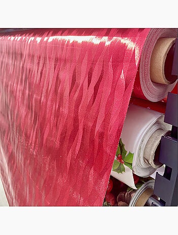 Nappes Toile Cirée PVC Métallisé Houlis Rouge PROMO LINGE