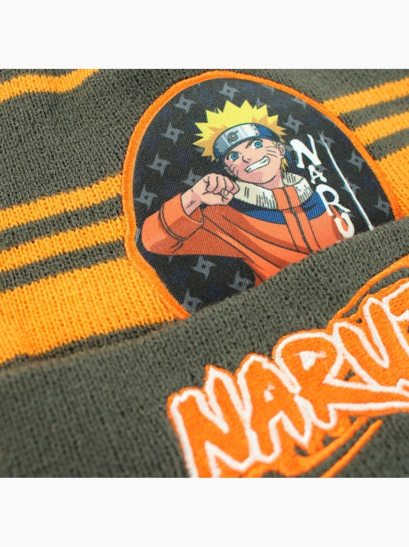 Naruto - bonnet en maille imprimé à revers Gris - Kiabi