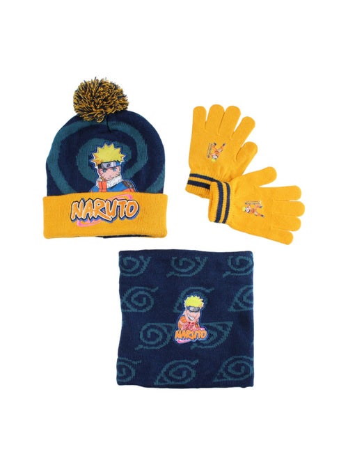 Naruto - Ensemble bonnet gants snood garçon - Kiabi