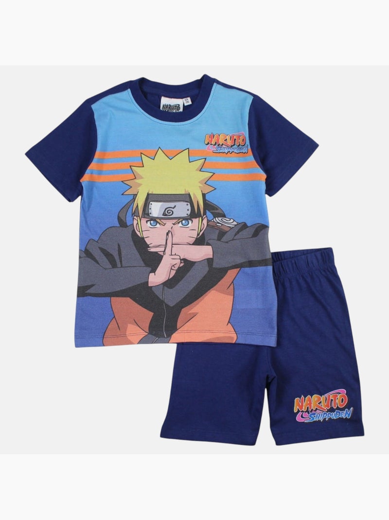 Naruto - Ensemble t-shirt et short enfant imprimé Bleu marine - Kiabi