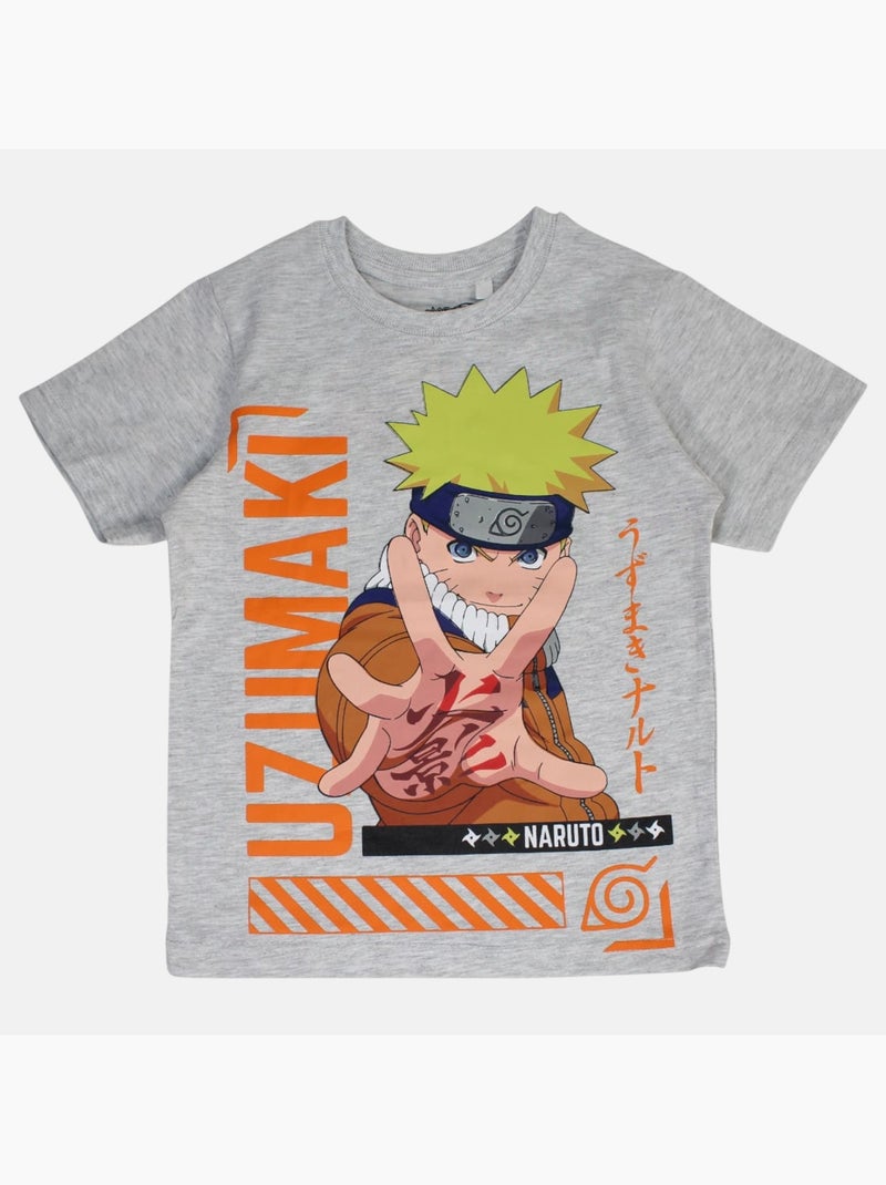 Naruto - Ensemble t-shirt et short garçon imprimé Gris - Kiabi