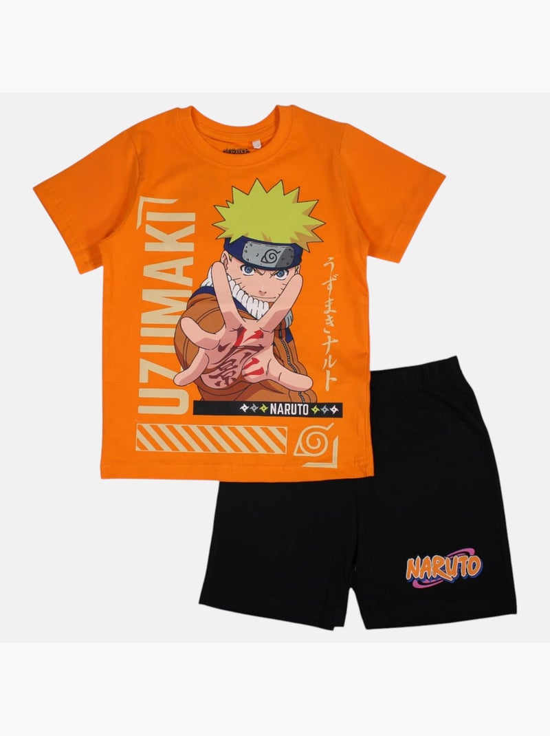Naruto - Ensemble t-shirt et short garçon imprimé Orange - Kiabi
