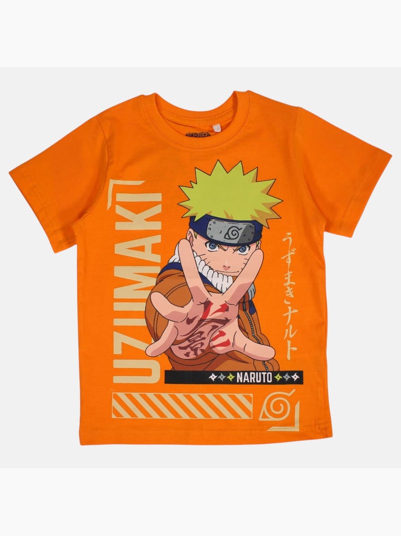 Naruto - Ensemble t-shirt et short garçon imprimé Orange - Kiabi