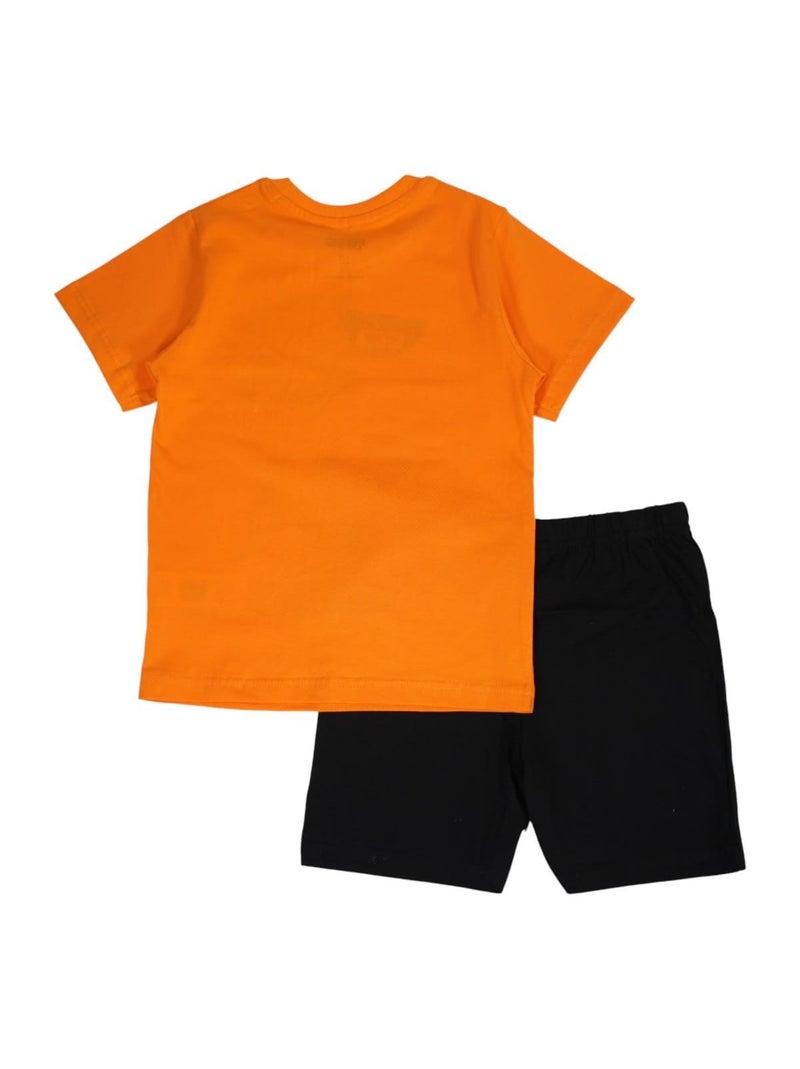 Naruto - Ensemble T-shirt et Short Garçon Naruto Orange - Kiabi