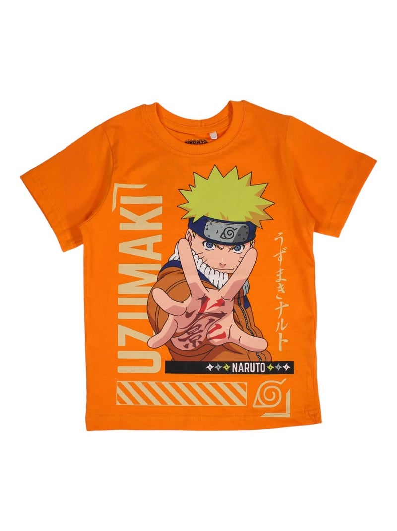 Naruto - Ensemble T-shirt et Short Garçon Naruto Orange - Kiabi