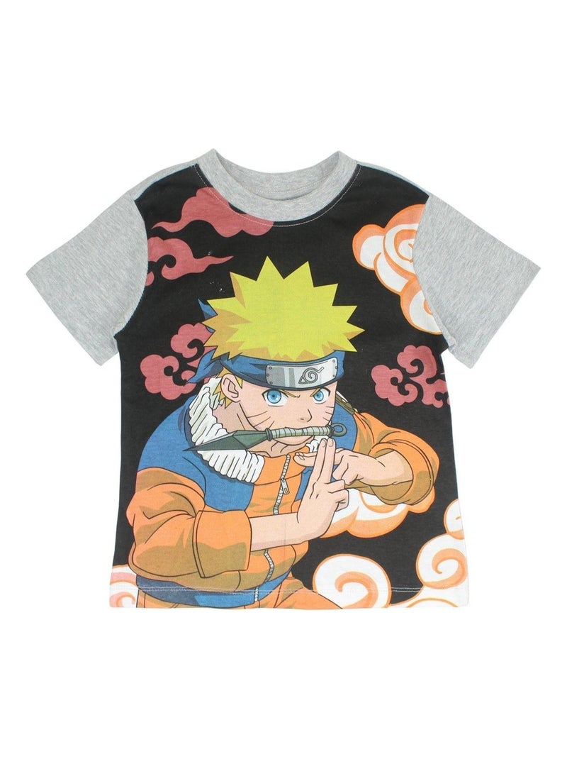Naruto - Ensemble t-shirt et Short Naruto Gris - Kiabi