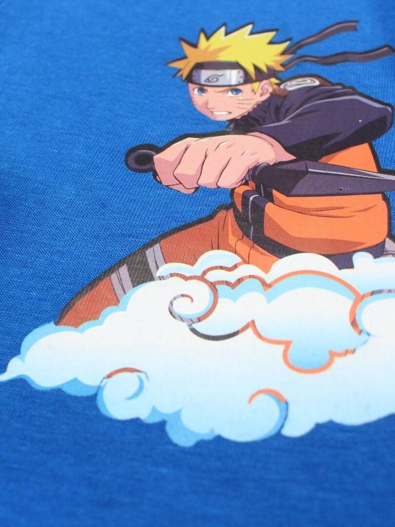 Réf.513 GARCON T-SHIRT bleu manche longue fantaisie NARUTO 8 ans