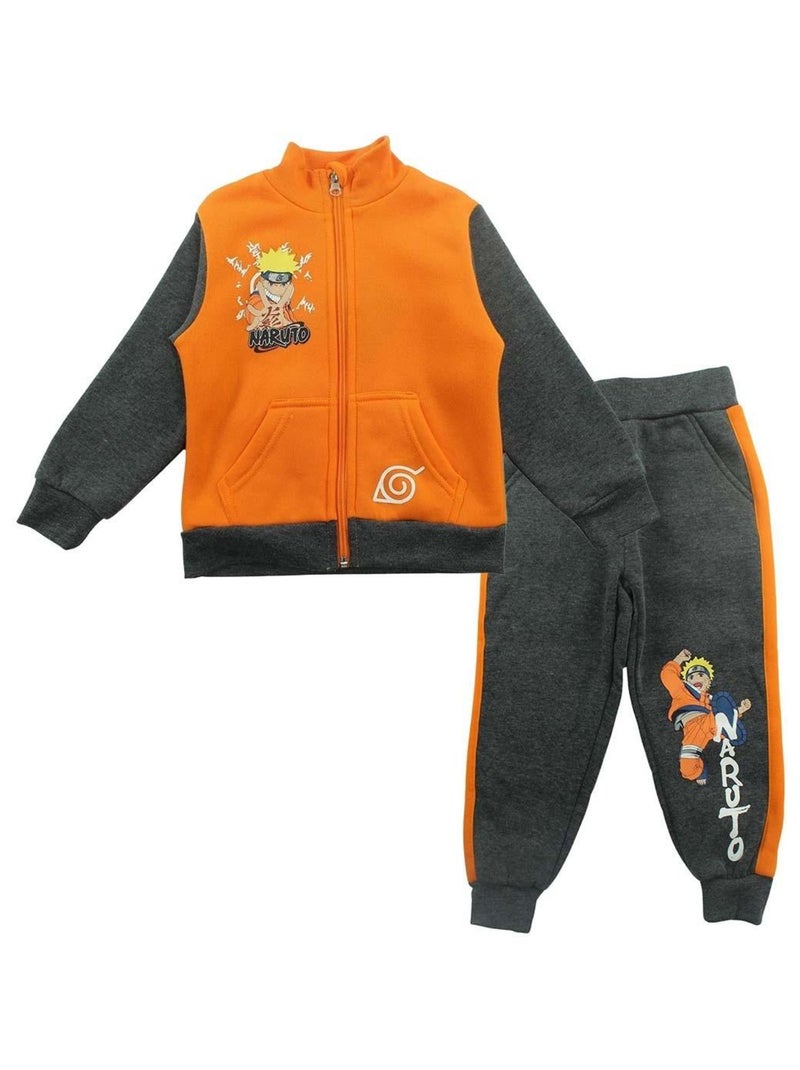 Naruto - Ensemble ​​Veste pantalon garçon Imprimé Naruto Orange - Kiabi