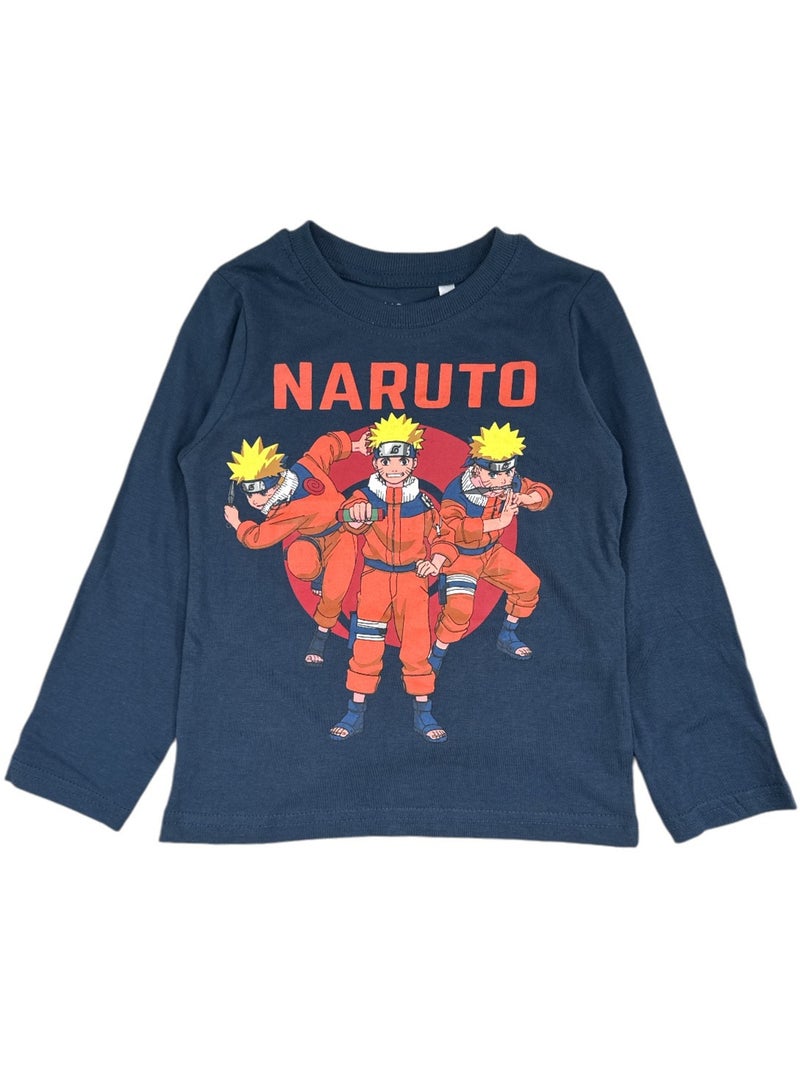 Naruto - pyjama imprimé manches longues, col rond Bleu marine - Kiabi