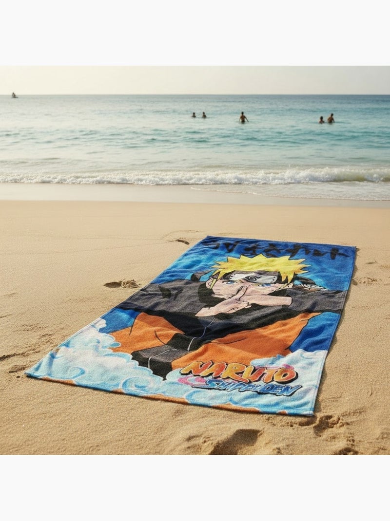 Naruto - Serviette enfant imprimée Bleu - Kiabi