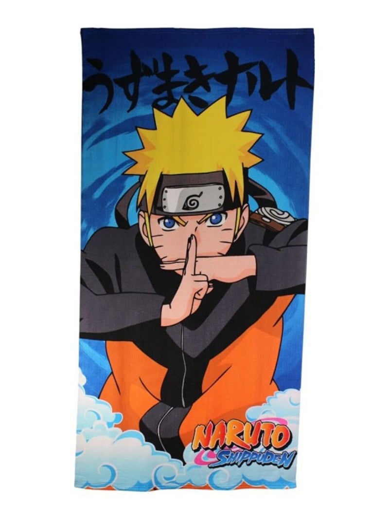 Naruto - Serviette imprimé Naruto Bleu - Kiabi