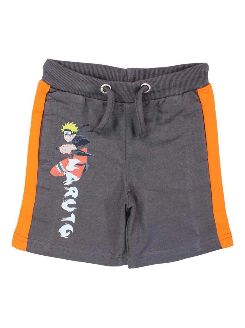 Naruto - Short imprimé Naruto en coton Gris - Kiabi