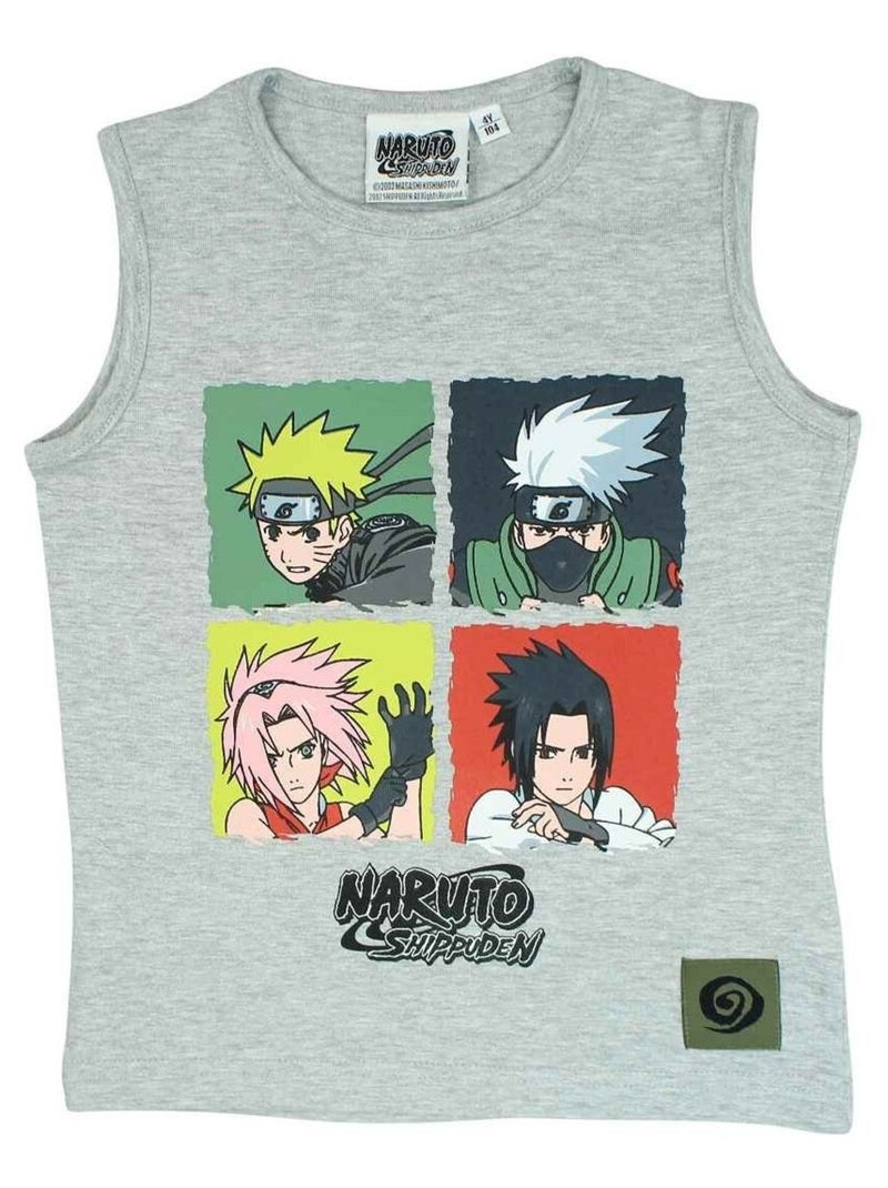 Naruto - T-shirt imprimé Naruto en coton Gris - Kiabi