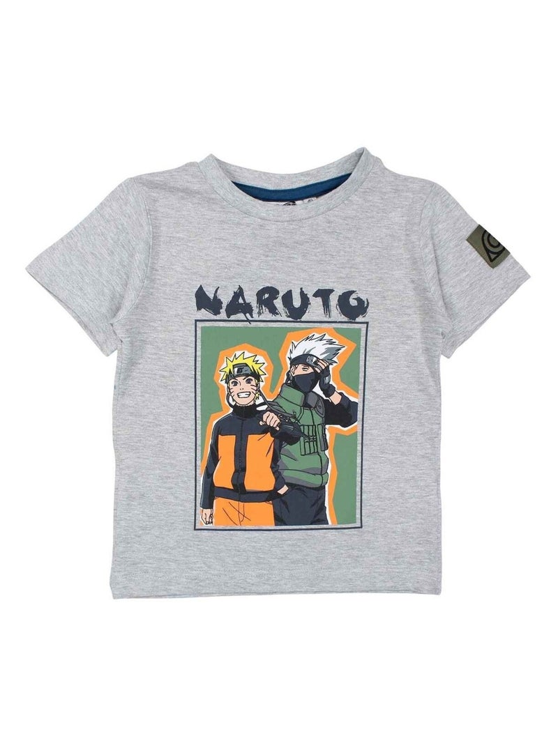 Naruto - T-shirt imprimé Naruto en coton Gris - Kiabi