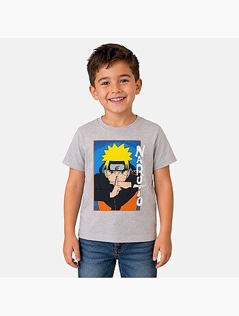 Naruto - t-shirt manches courtes imprimé, coupe droite et col rond