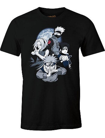 Naruto - T-shirt motif/style Équipe (Kakashi, Naruto, Sakura, Sasuke)
