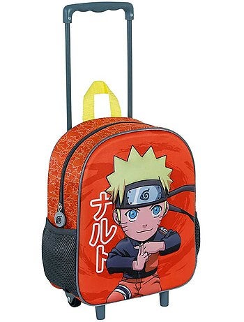 Naruto Chikara Sac à dos 3D à Roulettes Petit, Multicolore