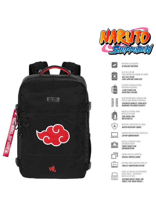 Naruto Clouds Sac à dos Mercury Voyage Cabine Avion 40x20x25cm, Noir - Kiabi