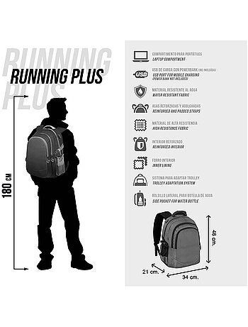 Naruto Dress Sac à dos Running PLUS, Multicolore