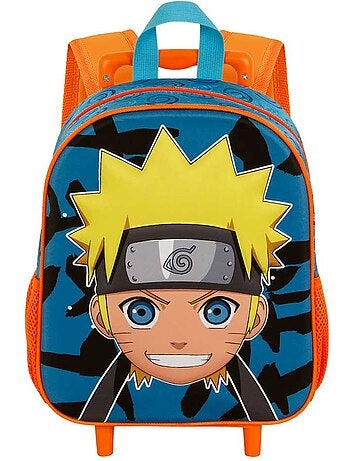 Naruto Happy Sac à dos 3D à Roulettes Petit, Bleu