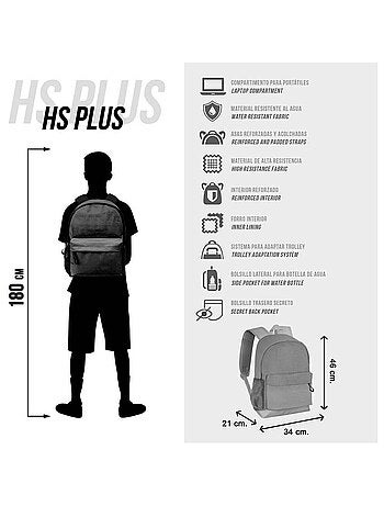 Naruto Kanji Sac à dos HS PLUS, Noir