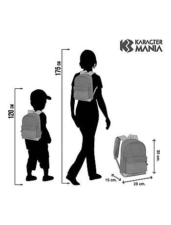 Naruto Kid Petit Sac à dos HS FAN, Gris