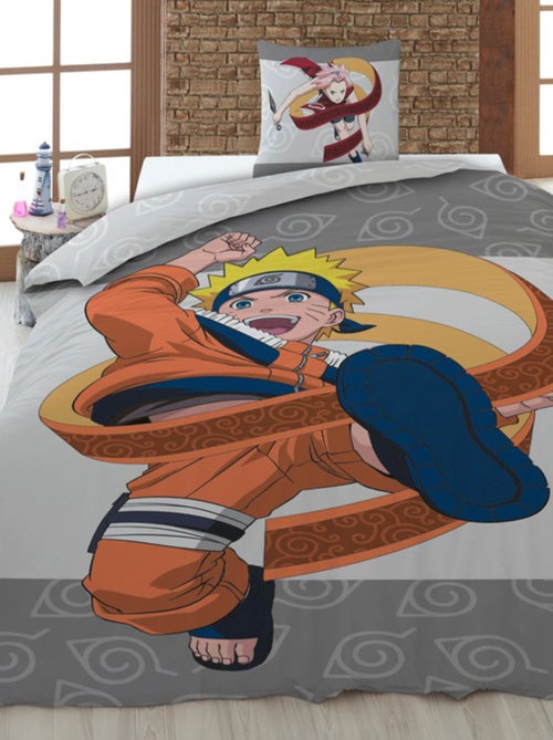 Naruto, Parure de Lit Enfant Imprimée Réversible 100% Coton, KICK - Kiabi