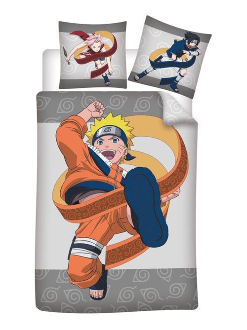 Naruto, Parure de Lit Enfant Imprimée Réversible 100% Coton, KICK - Kiabi