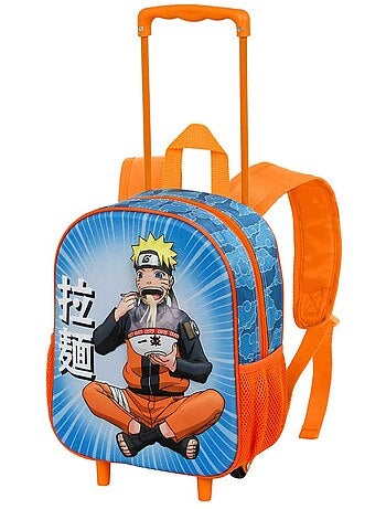Naruto Ramen Sac à dos 3D à Roulettes Petit, Bleu
