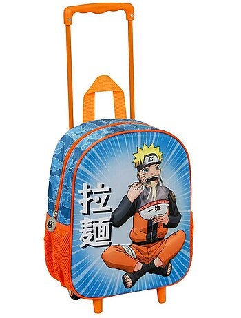 Naruto Ramen Sac à dos 3D à Roulettes Petit, Bleu