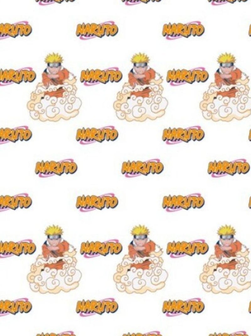 Naruto Shippuden - Drap Housse Enfant Coton Manga - Literie 90 x 190 / 200 cm Blanc - Kiabi