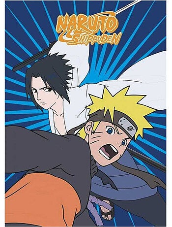 Naruto Shippuden - Plaid Polaire Enfant Manga Sasuke - Couverture 100x140 cm