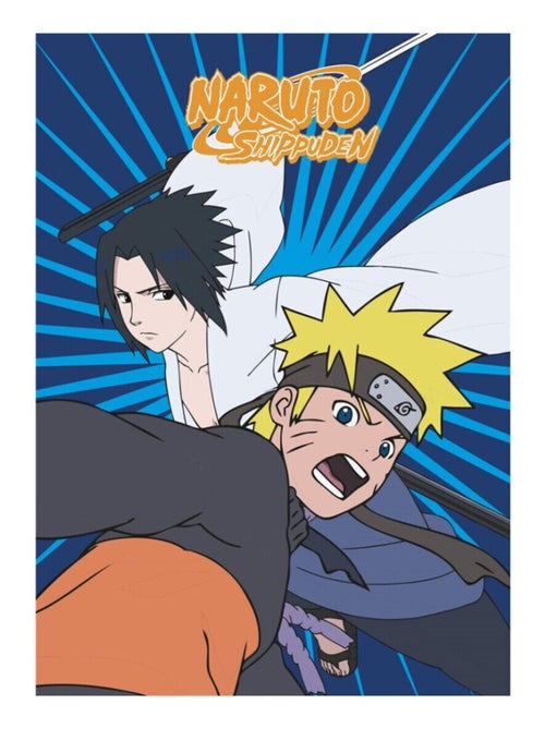 Naruto Shippuden - Plaid Polaire Enfant Manga Sasuke - Couverture 100x140 cm - Kiabi