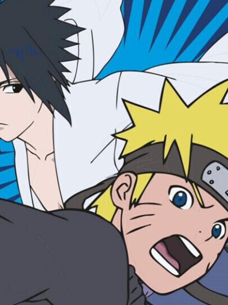 Naruto Shippuden - Plaid Polaire Enfant Manga Sasuke - Couverture 100x140 cm Bleu - Kiabi