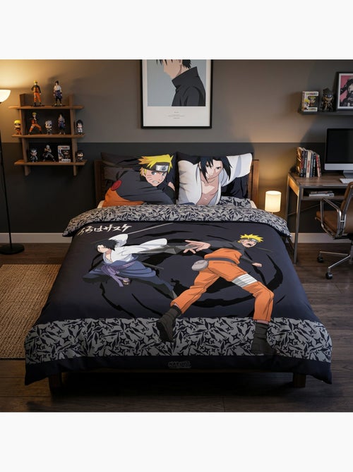 Naruto shippuden housse de couette 220x240 cm + 2 taies 65x65 noir - Kiabi Naruto shippuden housse de couette 220x240 cm + 2 taies 65x65 noir - Kiabi