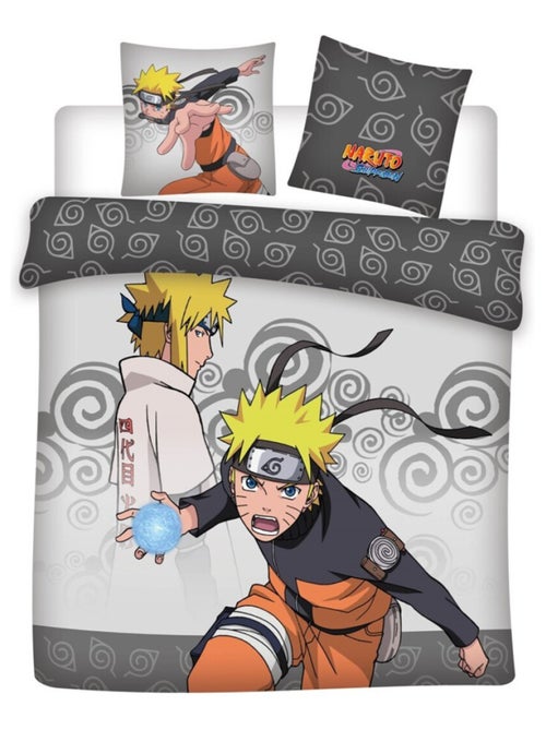 Naruto Shippuden, Parure de Lit Double Imprimée Réversible 100% Coton, ORBE - Kiabi
