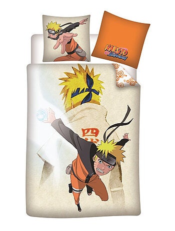 Naruto Shippuden, Parure de Lit Enfant Imprimée Réversible 100% Coton