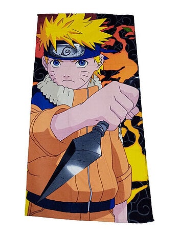 Naruto Shippuden, Serviette de Bain Enfant Imprimé 100% Coton, UZUMAKI