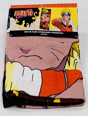 Naruto Shippuden, Serviette de Bain Enfant Imprimé 100% Coton, UZUMAKI