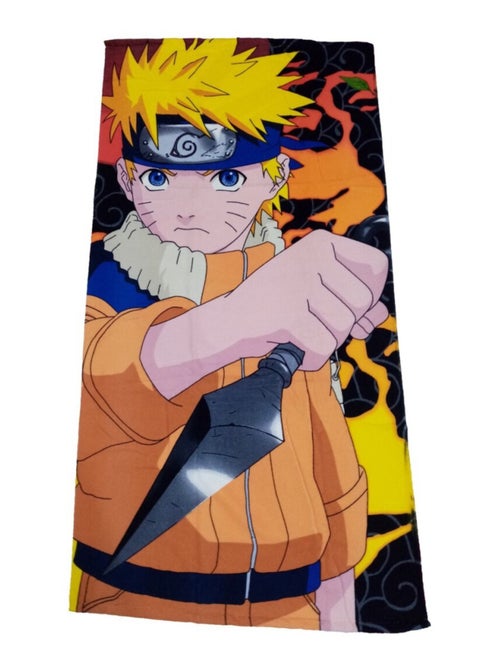 Naruto Shippuden, Serviette de Bain Enfant Imprimé 100% Coton, UZUMAKI - Kiabi