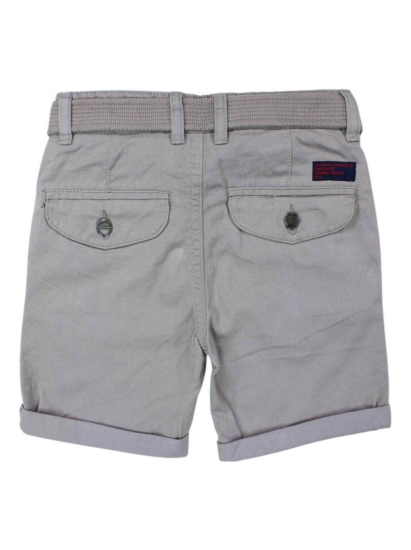 Nasa - Bermuda imprimé logo en coton Gris - Kiabi