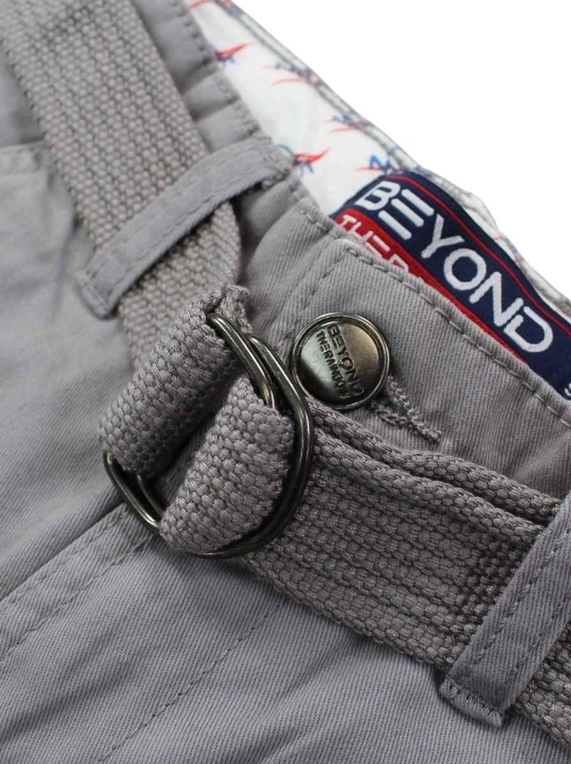 Nasa - Bermuda imprimé logo en coton Gris - Kiabi