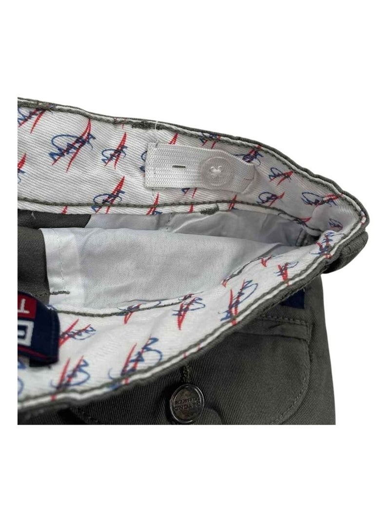 Nasa - Bermuda imprimé logo en coton Kaki - Kiabi