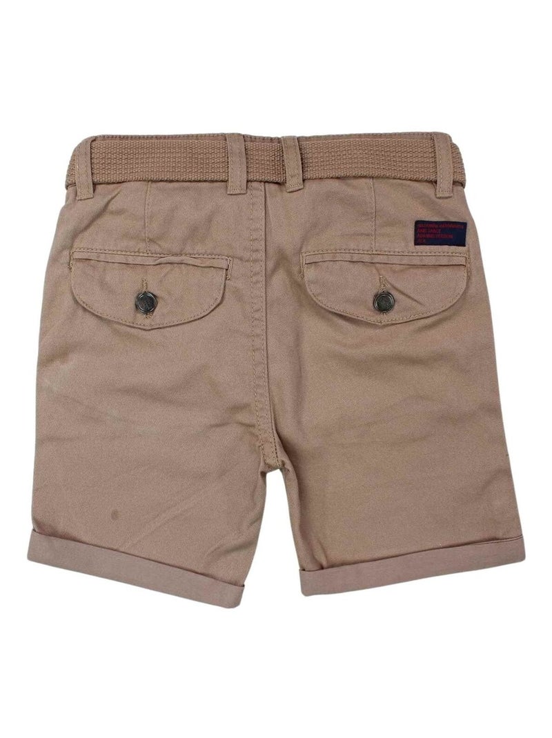 Nasa - Bermuda imprimé logo en coton Marron - Kiabi