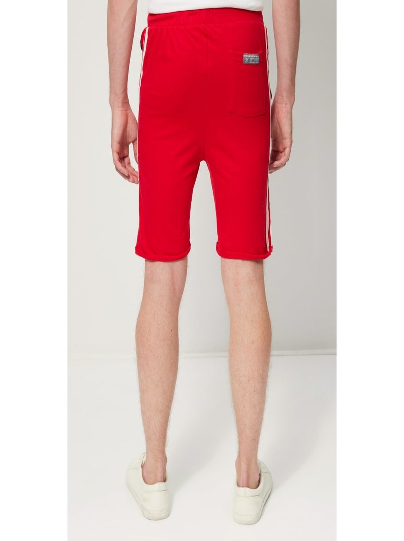 Nasa - Bermuda imprimé logo en coton Rouge - Kiabi