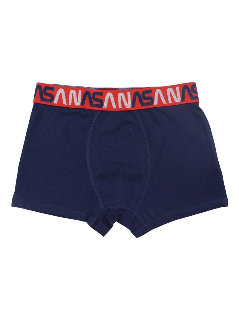 Nasa - Boxer homme imprimé logo en coton Bleu marine - Kiabi