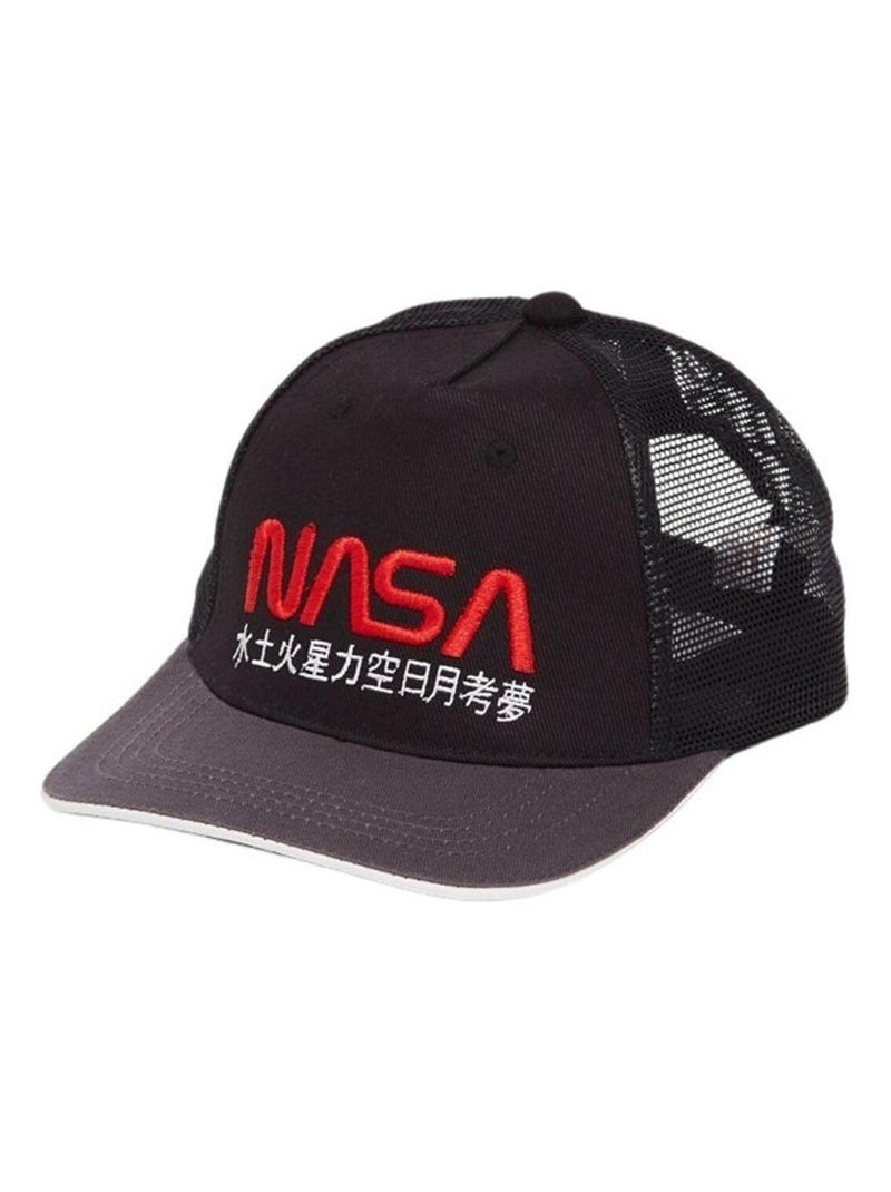 Nasa - Casquette imprimé logo en coton Noir - Kiabi