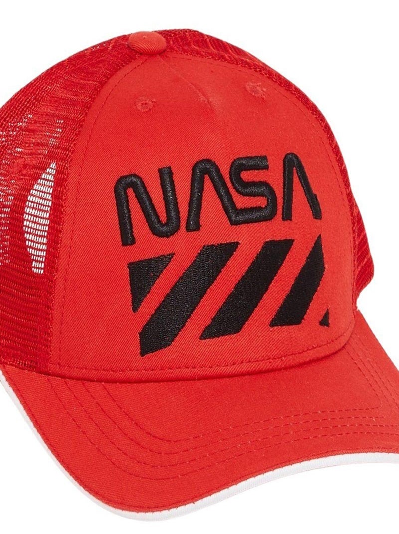 Nasa - Casquette imprimé logo en coton Rouge - Kiabi